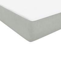 Boxspring met matras fluweel lichtgrijs 140x210 cm - thumbnail