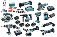 Makita DLX1009TJ2 Accu Combiset 10-delig met Trolley 18V 5.0Ah in Mbox - thumbnail