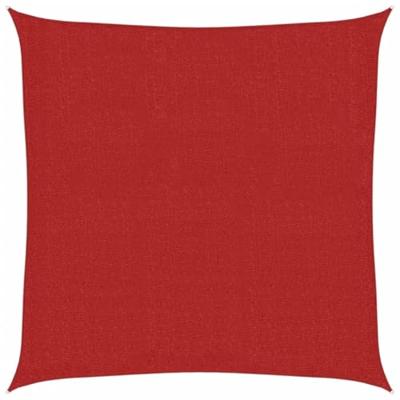 VidaXL Zonnezeil 160 g/m² 2,5x2,5 m hdpe rood