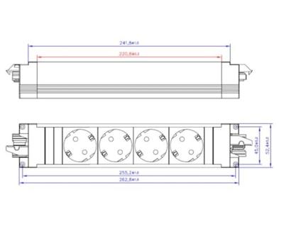 STEP BASE 336.604 GST18 4-voudig Stekkerdoos