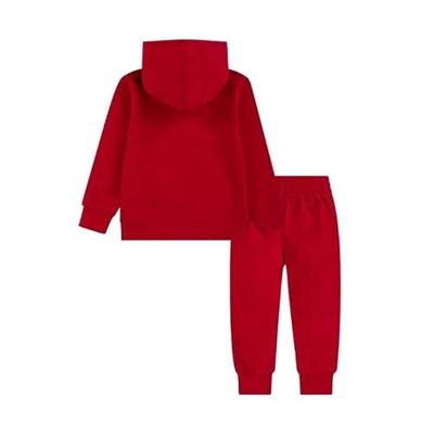 Sportsoutfit voor baby Jordan MJ Brklyn Fleecec Pullover Set Rood 2 Onderdelen - Maat: 2 Jaar