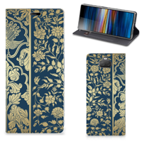 Sony Xperia 10 Plus Smart Cover Beige Flowers - thumbnail