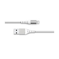 Force Power Lite USB-A/Micro-USB-oplaadkabel, met nylon, gevlochten, 2 m, wit - thumbnail