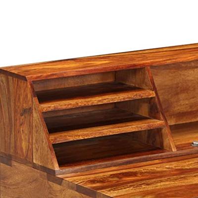 VidaXL Bureau 110x50x94 cm massief acaciahout en staal