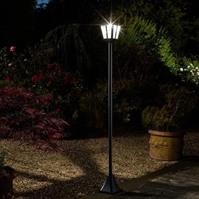 SMART SOLAR 170cm Solar Lantaarn Vloerlamp - 100 lm, druppelvormige glazen lens, koelwitte LED