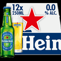 Heineken Premium Pilsener 0.0 Bier Draaidop Fles 12 x 250ml bij Jumbo - thumbnail