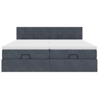 Ottoman bed met matrassen en LED's 200x200cm fluweel - thumbnail