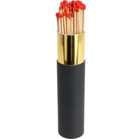 Lucifers in koker zwart/goud 20cm - thumbnail