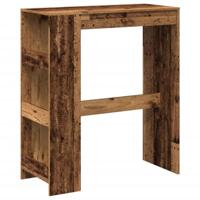 Bartafel met rekken 90x40x103,5 cm bewerkt hout oud houtkleurig - thumbnail