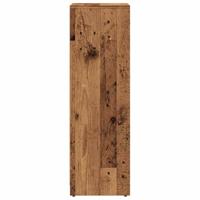 Badkamerkast 30x30x95 cm bewerkt hout oud houtkleurig - thumbnail