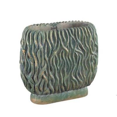 PTMD bloempot brendan groen 40 cm | 2 stuks