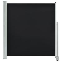 VidaXL Tuinscherm uittrekbaar 140x300 cm zwart - thumbnail