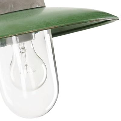KS Verlichting Industrie stallampFabrique metaalgrijs met retro groen - 1196GD