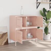 Dressoir 68x39x79 cm staal roze - thumbnail