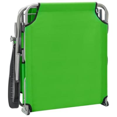 Ligbed met luifel staal groen - thumbnail