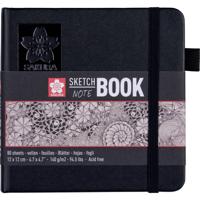 Schetsboek Sakura 80 witte vellen 140gr 120x120mm zwart | 5 stuks - thumbnail