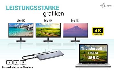 Hub USB-C i-Tec C31FLAT2PDPRO Zilverkleurig - thumbnail