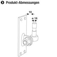 Connex Haak Op Plaat Verstelbaar D16 Bvz - DYB2900421 - thumbnail