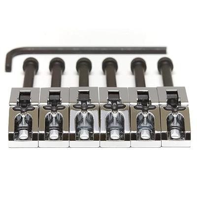 Graph Tech PG 0080 C6 String Saver Floyd Rose Style Saddles 6-String Saddles voor Floyd Rose-brug, chroom (6 stuks)