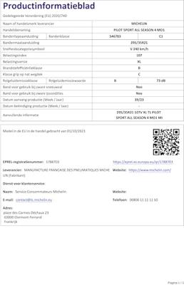 Pilot Sport A/S 4 XL MO1