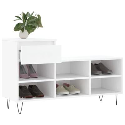 VidaXL Schoenenkast 102x36x60 cm bewerkt hout wit