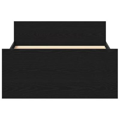 Bedframe zonder matras 100x200 cm spaanplaat zwart eikenkleurig