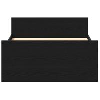 Bedframe zonder matras 100x200 cm spaanplaat zwart eikenkleurig - thumbnail