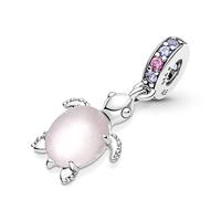 Pandora 798939C02 Hangbedel Pink Sea Turtle zilver-muranoglas-kristal roze - thumbnail