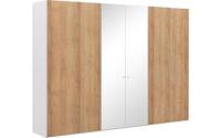 Goossens Kledingkast Easy Storage Ddk, Kledingkast 304 cm breed, 220 cm hoog, 4x draaideur en 2x spiegel draaideur midden - thumbnail