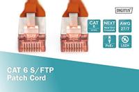 Digitus DK-1644-020/R RJ45 Netwerkkabel, patchkabel CAT 6 S/FTP 2.00 m Rood Halogeenvrij, Verdraaide paren, Snagless, Vlambestendig 1 stuk(s) - thumbnail