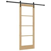 Schuifdeur ORKDAL Bruin 78 x 202 cm Massief grenenhout - thumbnail