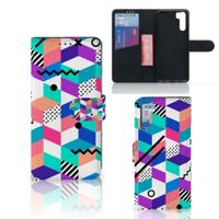 OPPO A91 | Reno3 | Book Case | Blokken Kleurrijk - thumbnail