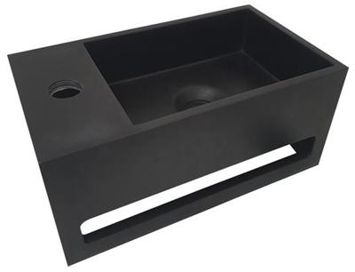 Wiesbaden Julia fontein links Solid surface 35 x 20 x 16 cm mat zwart Wiesbaden Julia fontein links Solid surface 35 x 20 x 16 cm mat zwart