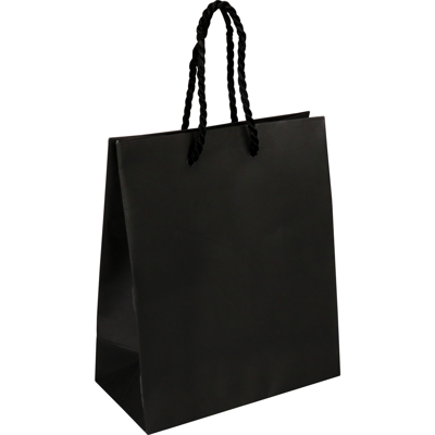 Tas | Papier | met koord | 16x 8x19cm | draagtas | zwart | 100 stuks