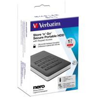 Verbatim Store n Go Secure Portable 1 TB Externe harde schijf (2,5 inch) USB-A 3.2 Gen 2 Zwart 53401 - thumbnail