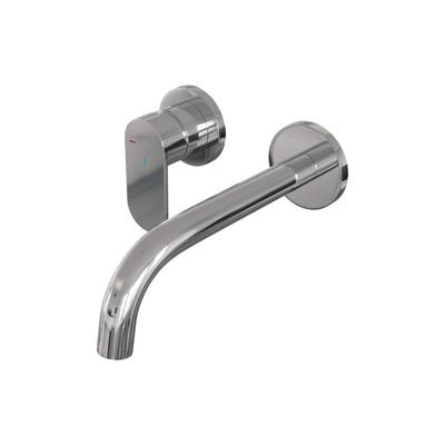 Brauer Chrome Edition Inbouw Wastafelmengkraan met Gebogen Uitloop en Rozetten Model C2 Chroom