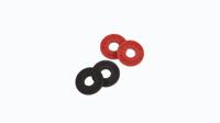 Fender Strap Blocks (2x Black, 2x Red) - thumbnail