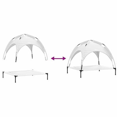 VidaXL Hondenbed zilvergrijs 104 x 86 x 84,5 cm staal