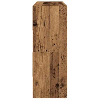 VidaXL Schoenenrekken 2 st stapelbaar 89,5x30x40 cm oud houtkleurig VidaXL Schoenenrekken 2 st stapelbaar 89,5x30x40 cm oud houtkleurig