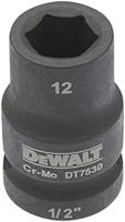 DeWalt Accessoires Impact dop 12mm 1/2" (Kort - 38mm) - DT7530-QZ - thumbnail