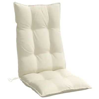 VidaXL Stoelkussens 6 st hoge rug oxford stof crèmekleurig VidaXL Stoelkussens 6 st hoge rug oxford stof crèmekleurig