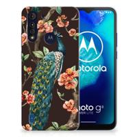 Motorola Moto G8 Power Lite | TPU Hoesje | Pauw met Bloemen - thumbnail