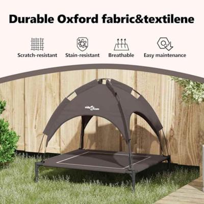 VidaXL Hondenbed bruin 71 x 64 x 71 cm staal