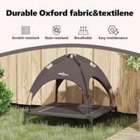 VidaXL Hondenbed bruin 71 x 64 x 71 cm staal - thumbnail