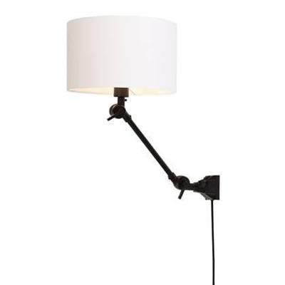 its about RoMi Wandlamp 'Amsterdam' Met stoffen kap, 65cm, kleur Wit