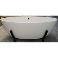 Vrijstaand Bad BWS Solid Surface 151x76x46 cm Mat Wit Aqua Splash - thumbnail