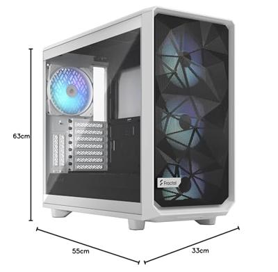 Fractal Design Meshify 2 RGB White TG Clear tint