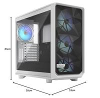 Fractal Design Meshify 2 RGB White TG Clear tint - thumbnail