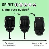 Isofix autostoeltje NANIA SPIRIT 40-150 cm R129 - 0 tot 10 jaar - Achterwaarts gericht 40-105 cm - Verstelbare hoofdsteun - Liggend - Draaibaar - Zwart - thumbnail