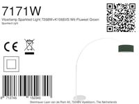Steinhauer Groene booglampSparkled met velvet kap - 7171W - thumbnail